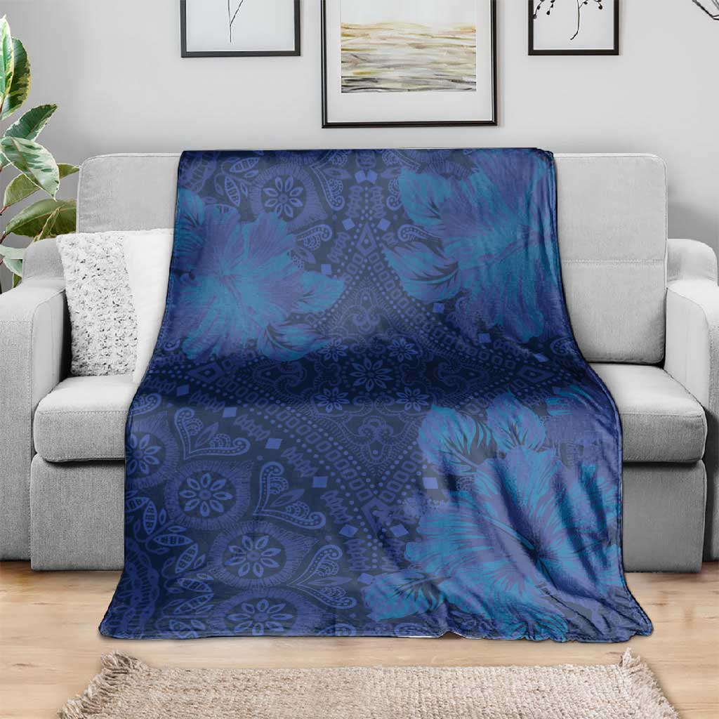 Afro Hibiscus Tropical Blanket ShweShwe African Pattern LT15