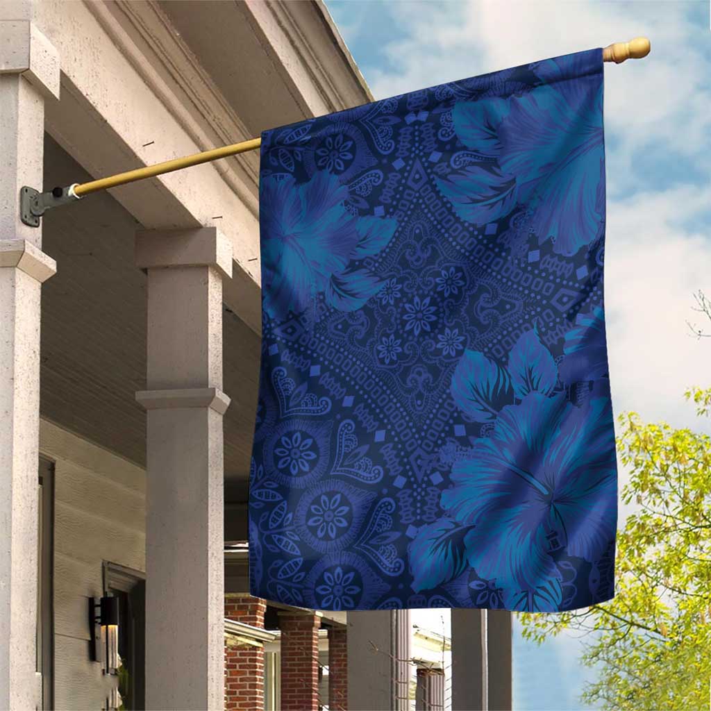 Afro Hibiscus Tropical Garden Flag ShweShwe African Pattern LT15