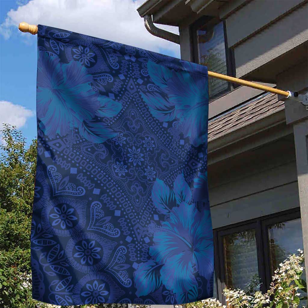 Afro Hibiscus Tropical Garden Flag ShweShwe African Pattern LT15