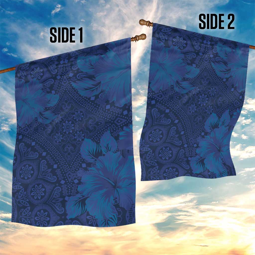 Afro Hibiscus Tropical Garden Flag ShweShwe African Pattern LT15