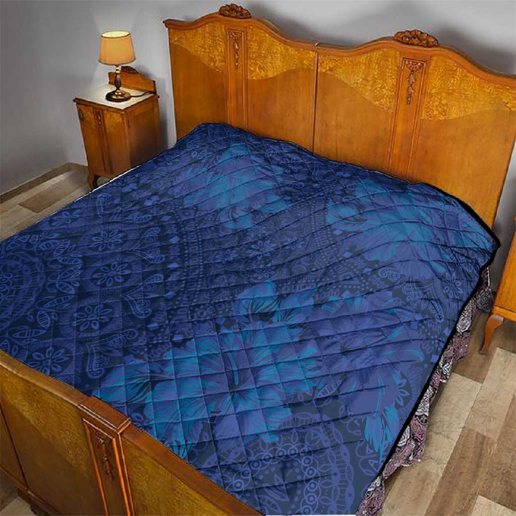 Afro Hibiscus Tropical Quilt ShweShwe African Pattern LT15