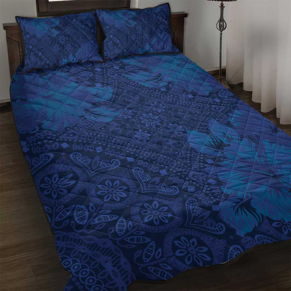 Afro Hibiscus Tropical Quilt Bed Set ShweShwe African Pattern LT15
