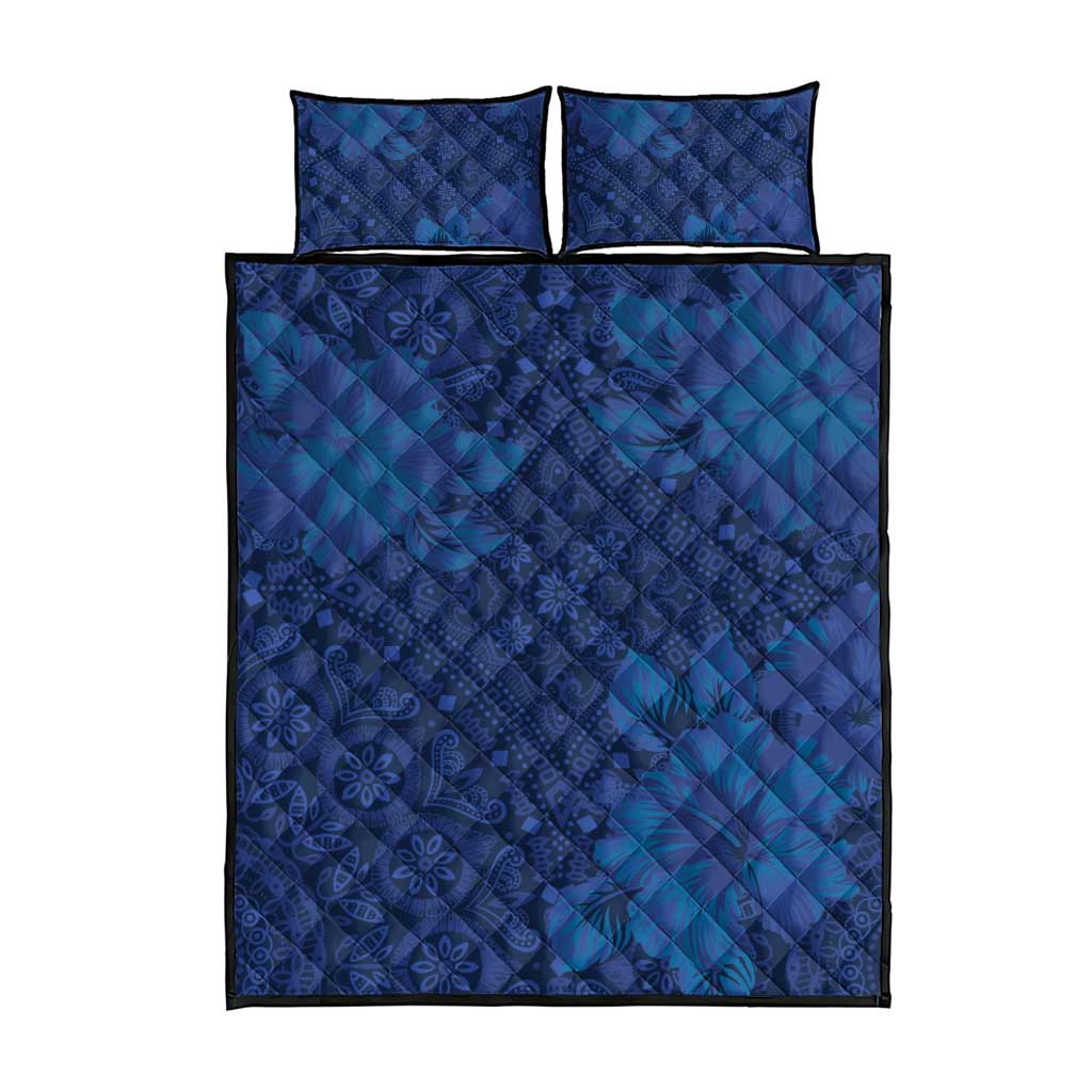 Afro Hibiscus Tropical Quilt Bed Set ShweShwe African Pattern LT15