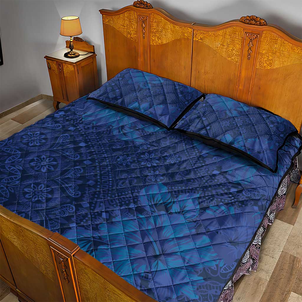 Afro Hibiscus Tropical Quilt Bed Set ShweShwe African Pattern LT15