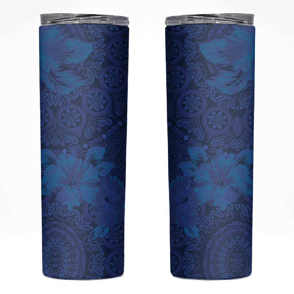 Afro Hibiscus Tropical Skinny Tumbler ShweShwe African Pattern LT15