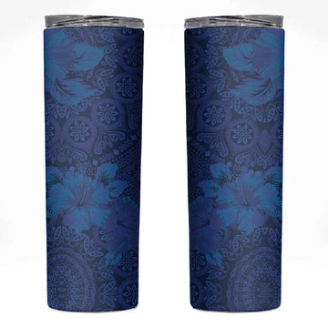 Afro Hibiscus Tropical Skinny Tumbler ShweShwe African Pattern LT15