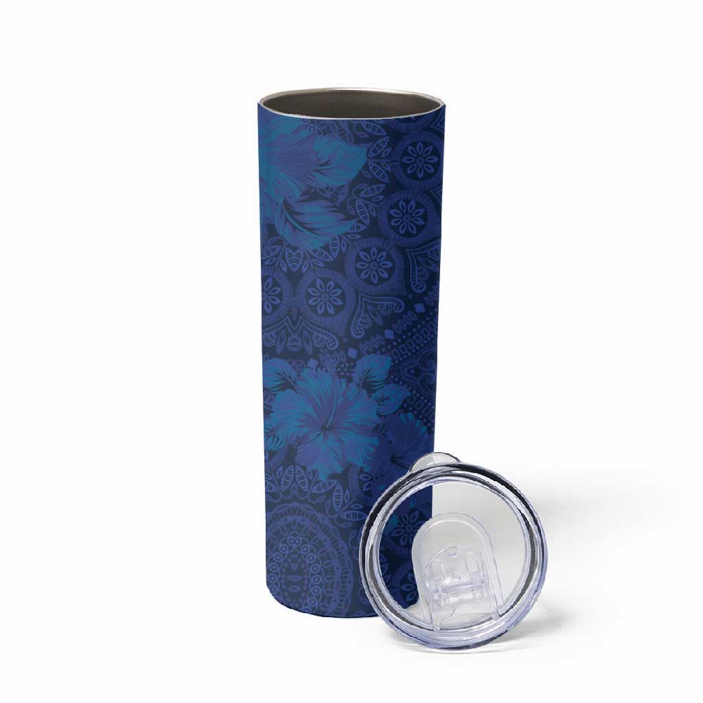 Afro Hibiscus Tropical Skinny Tumbler ShweShwe African Pattern LT15