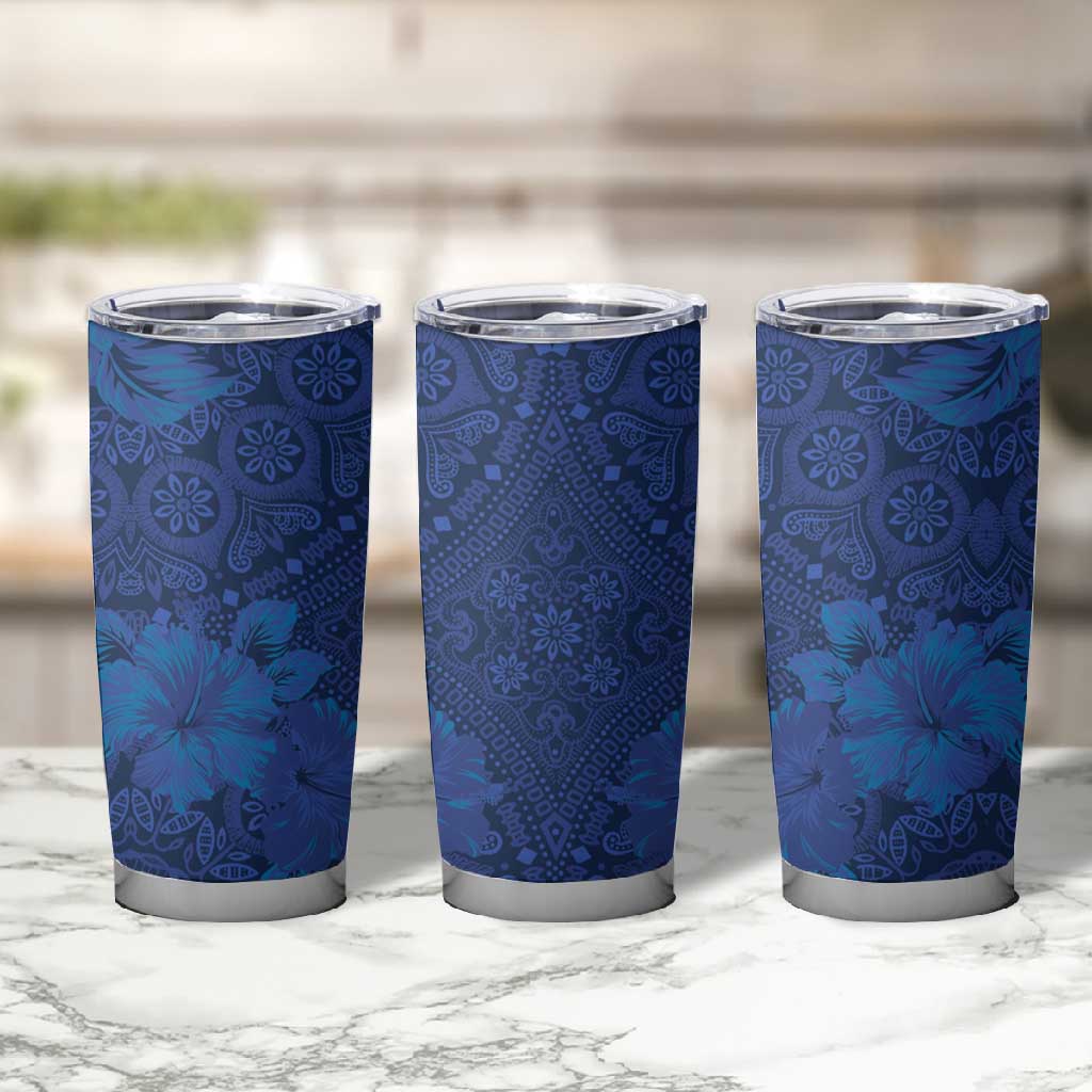 Afro Hibiscus Tropical Tumbler Cup ShweShwe African Pattern LT15