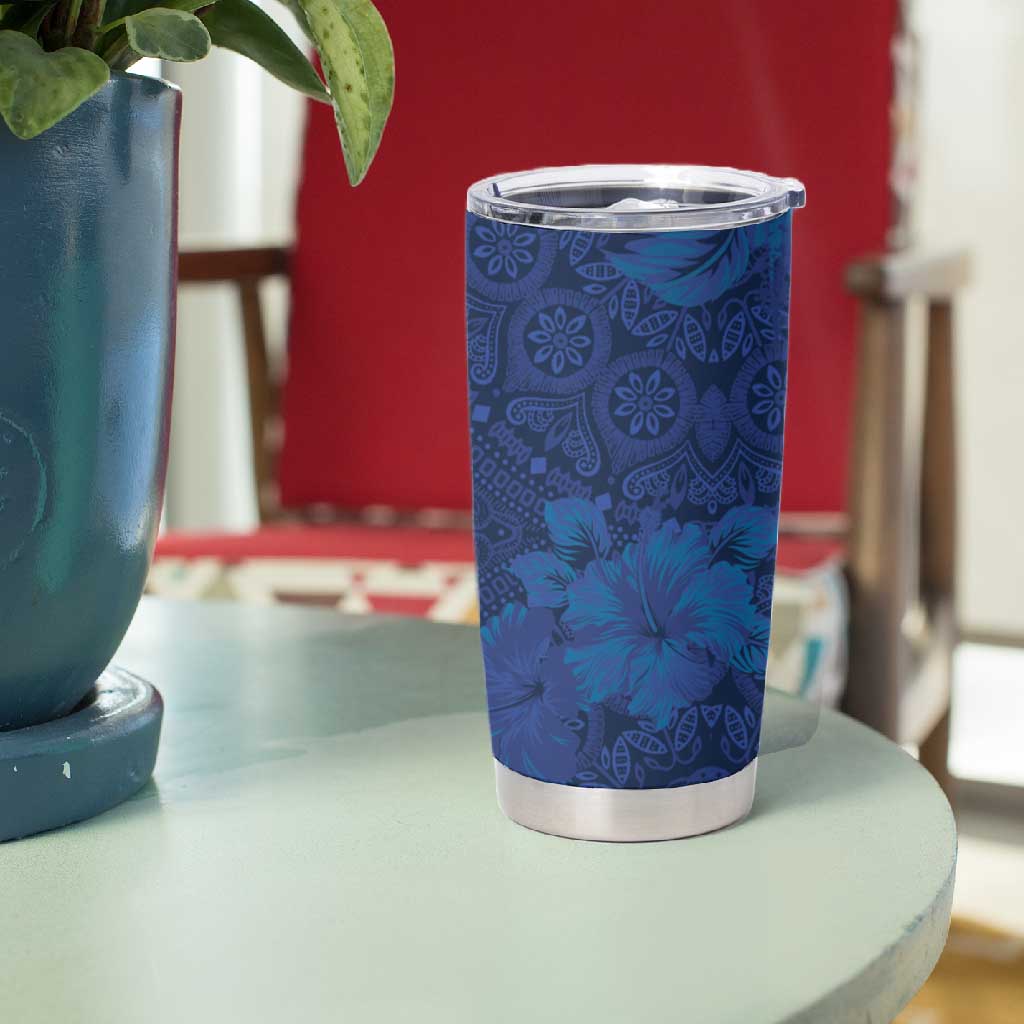 Afro Hibiscus Tropical Tumbler Cup ShweShwe African Pattern LT15