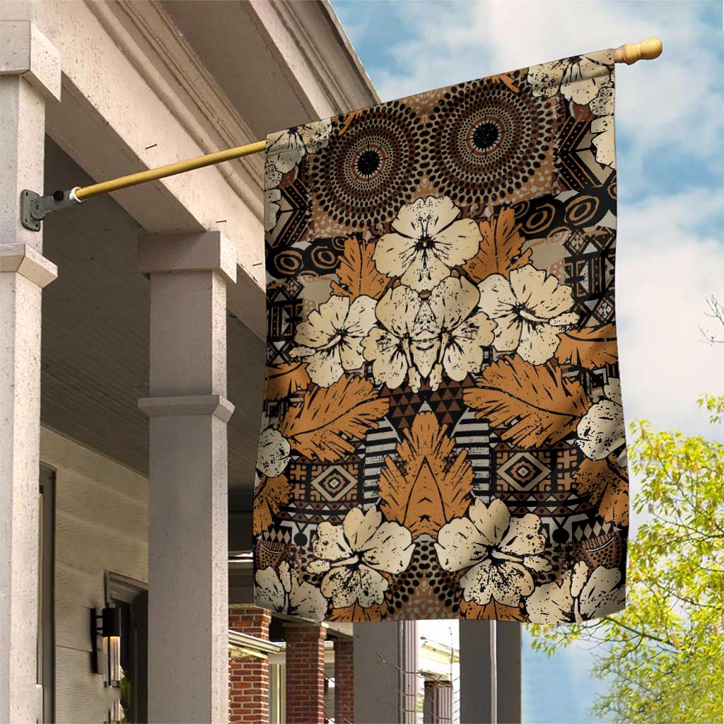 Afro Hibiscus Tropical Garden Flag African Pattern LT15