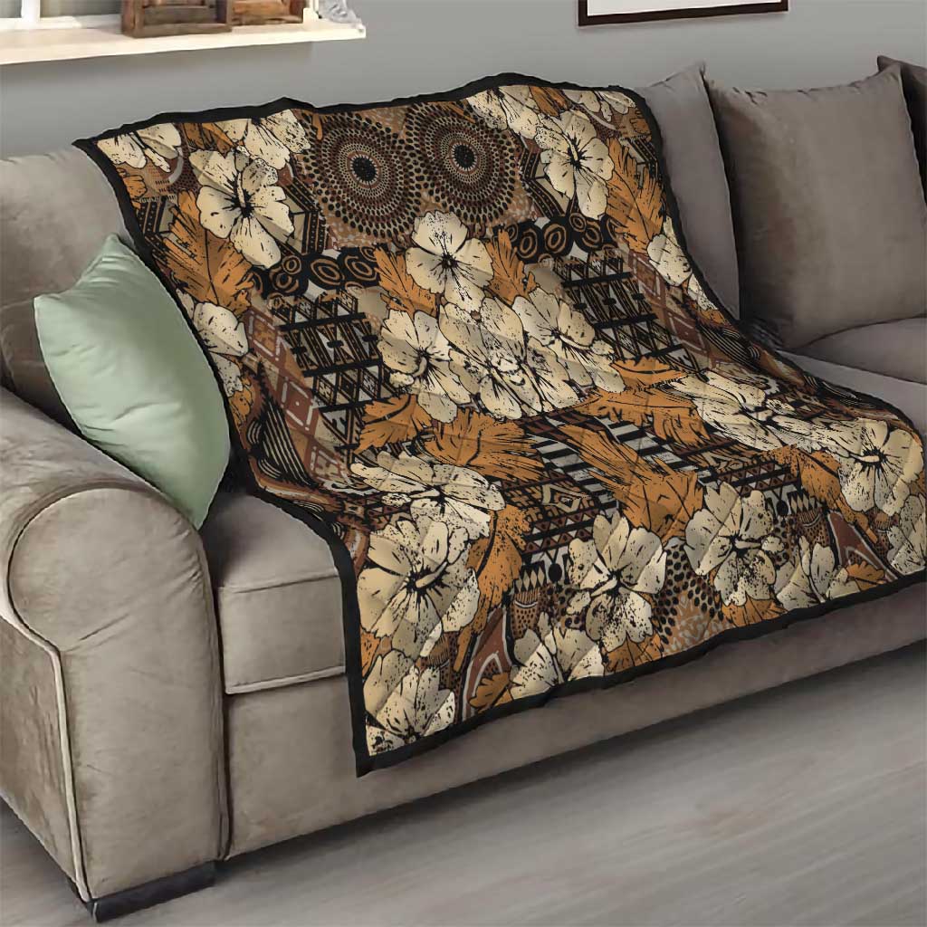 Afro Hibiscus Tropical Quilt African Pattern LT15
