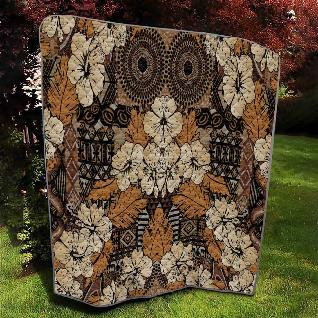 Afro Hibiscus Tropical Quilt African Pattern LT15