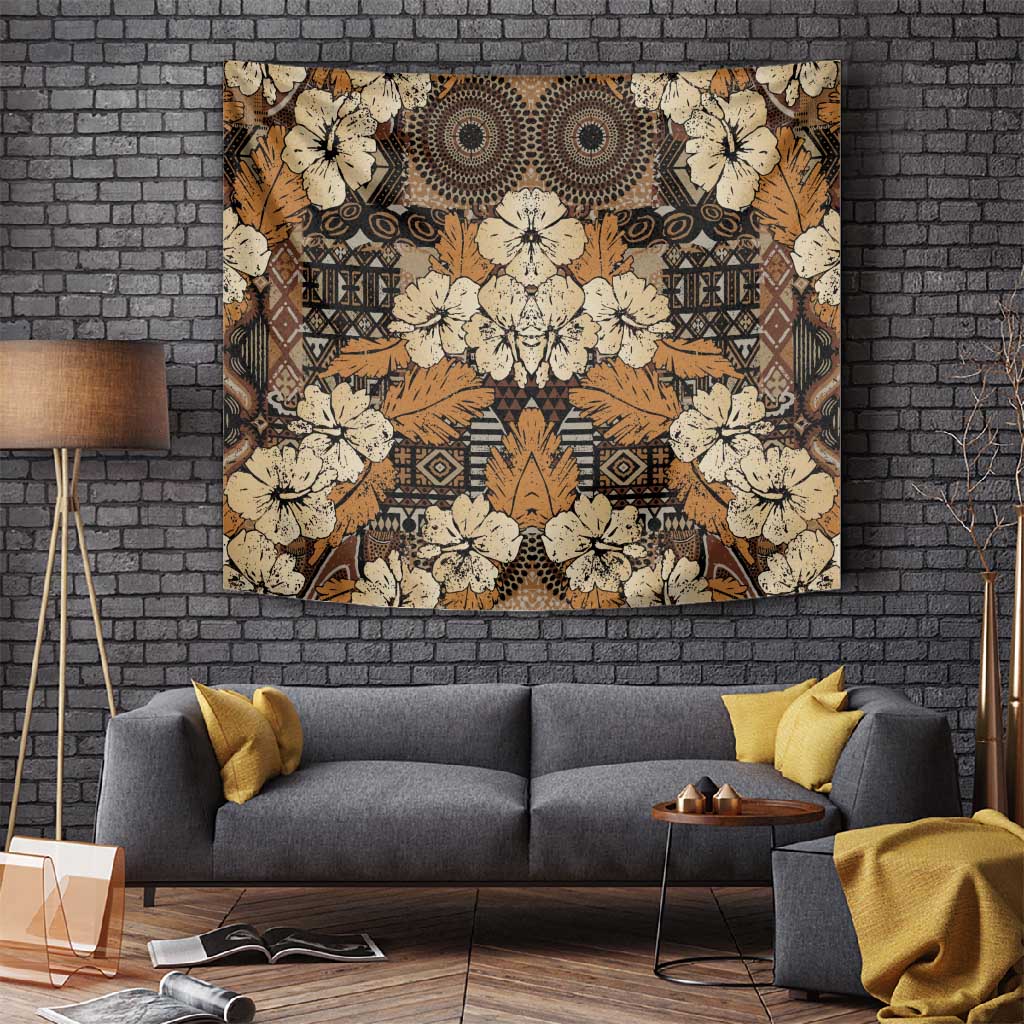 Afro Hibiscus Tropical Tapestry African Pattern LT15