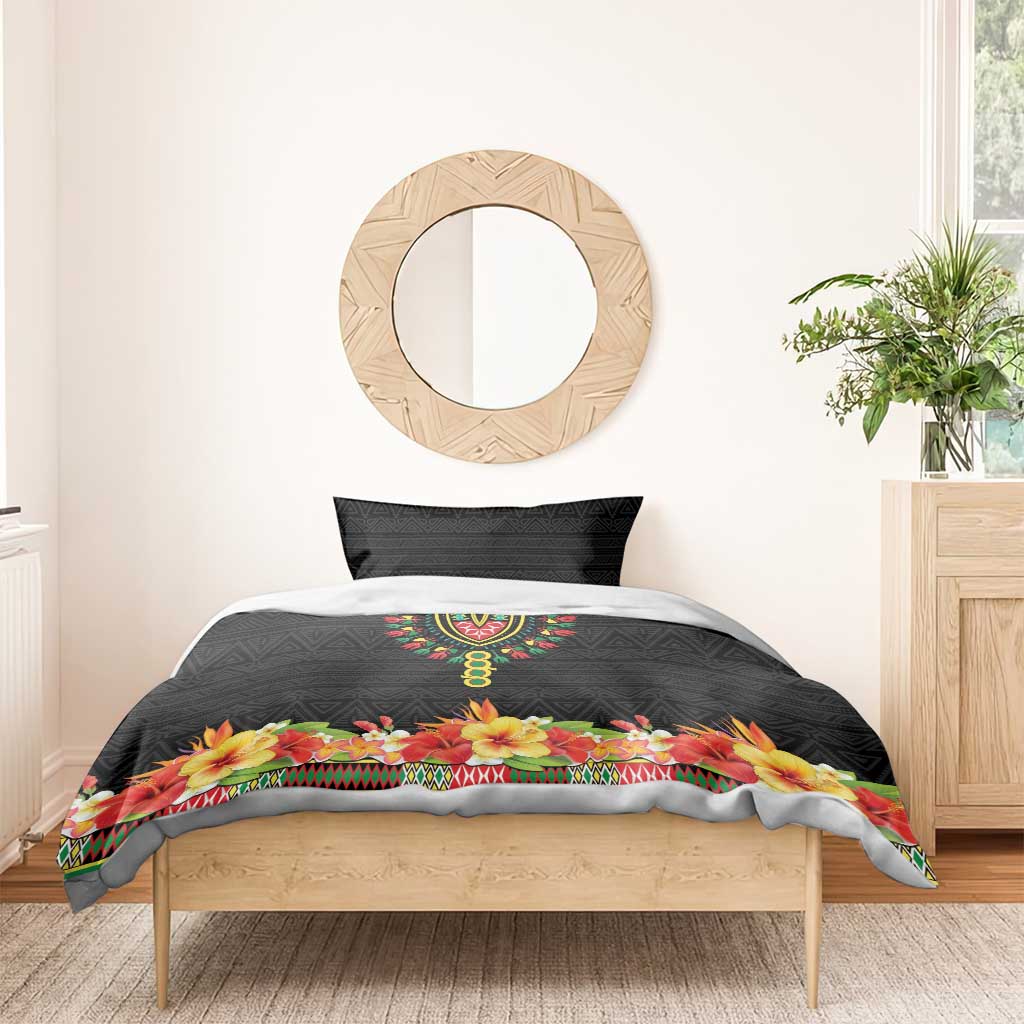 Afro Hibiscus Tropical Bedding Set Dashiki African Pattern LT15