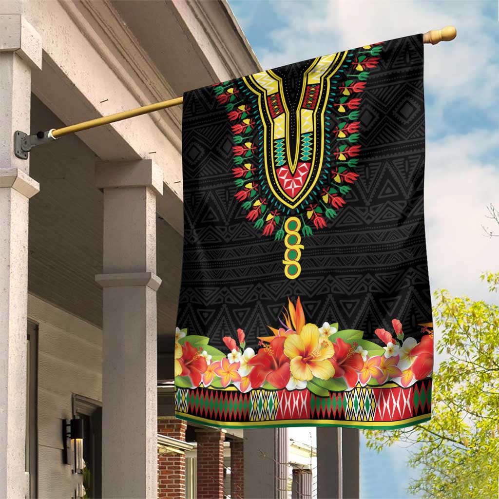 Afro Hibiscus Tropical Garden Flag Dashiki African Pattern LT15