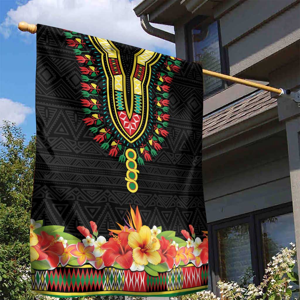 Afro Hibiscus Tropical Garden Flag Dashiki African Pattern LT15