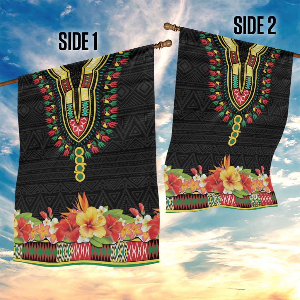 Afro Hibiscus Tropical Garden Flag Dashiki African Pattern LT15