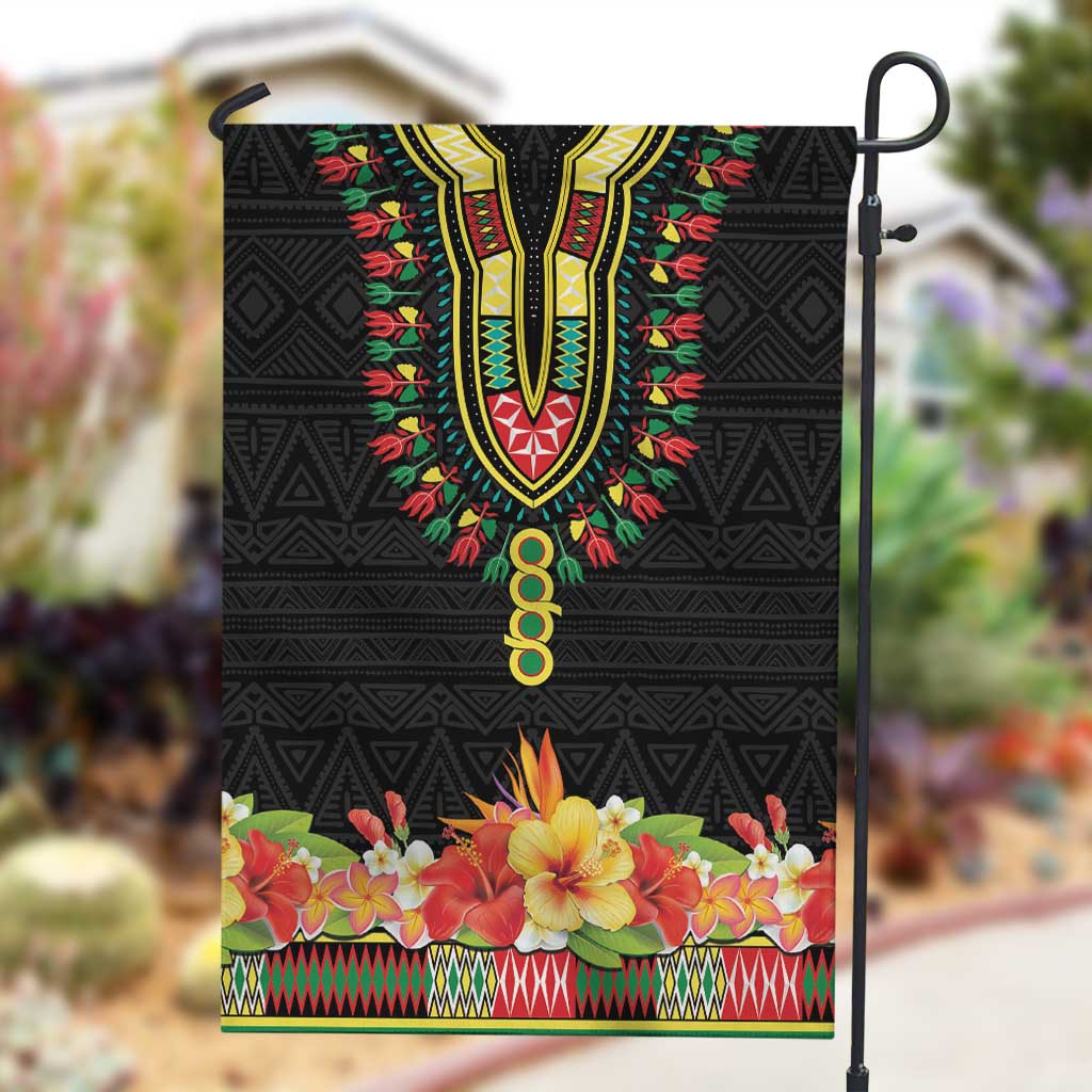 Afro Hibiscus Tropical Garden Flag Dashiki African Pattern LT15