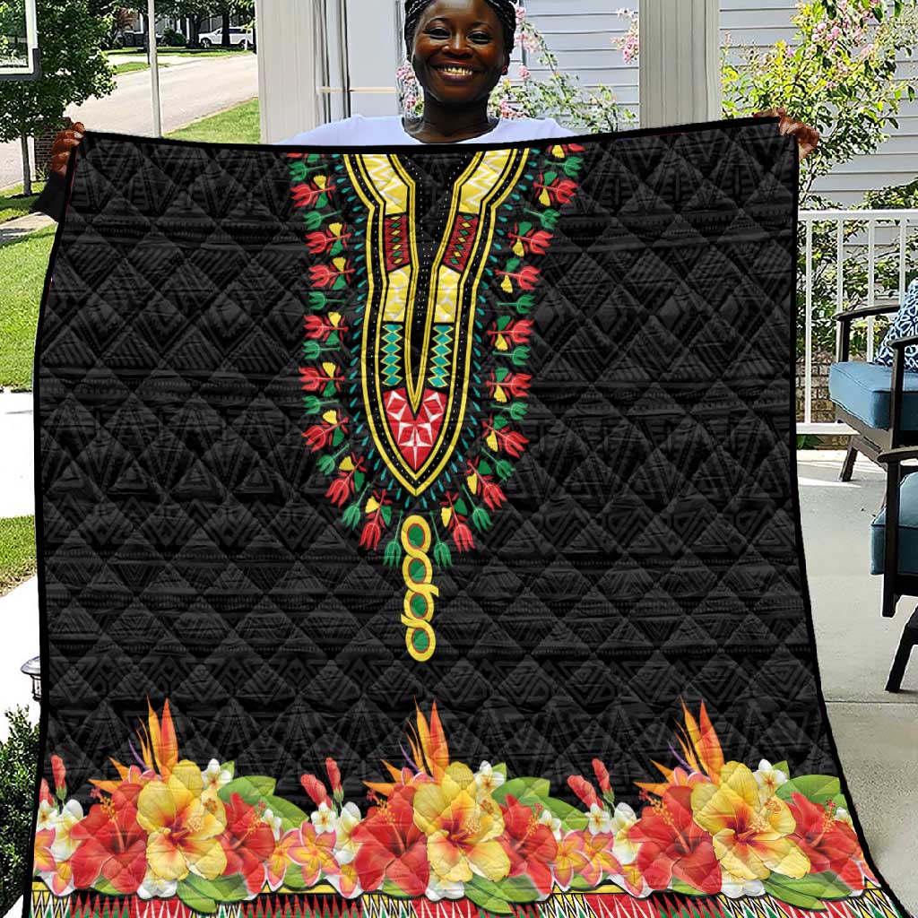 Afro Hibiscus Tropical Quilt Dashiki African Pattern LT15