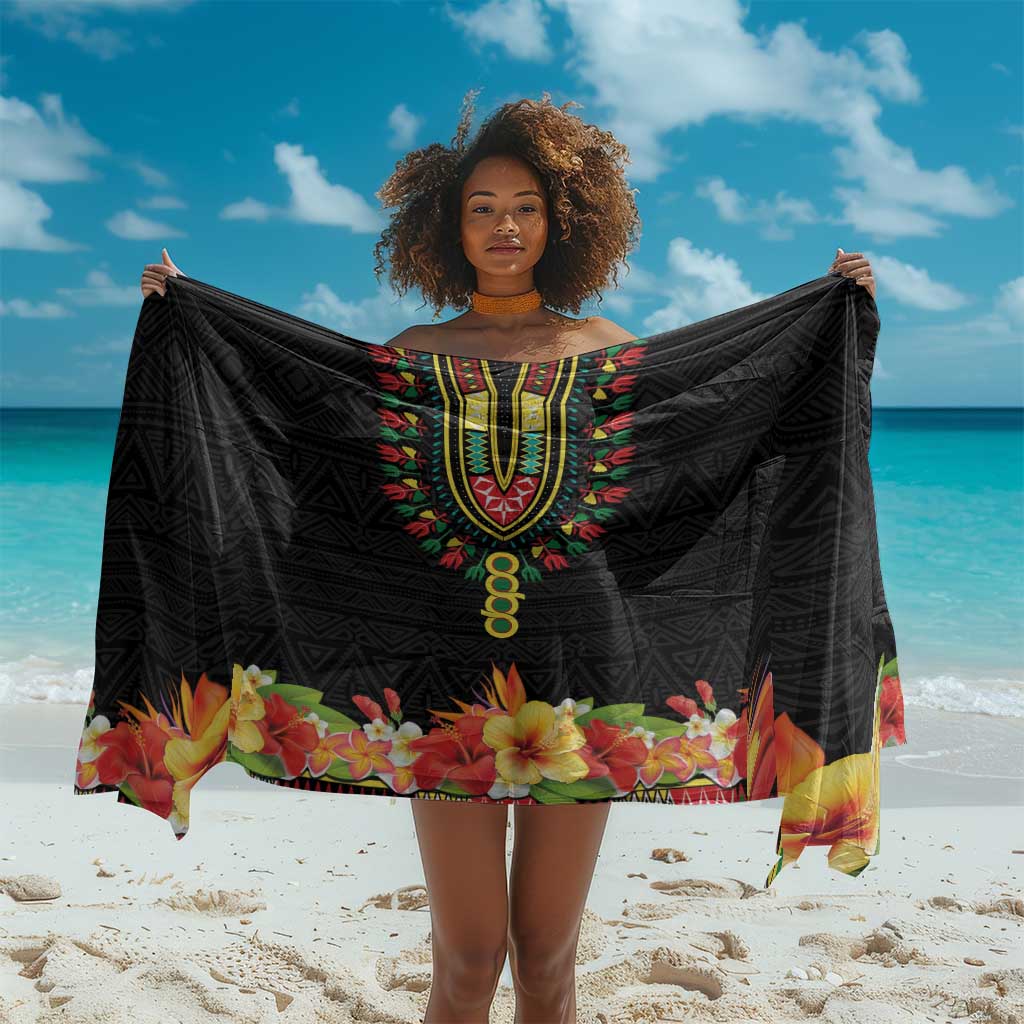 Afro Hibiscus Tropical Sarong Dashiki African Pattern LT15