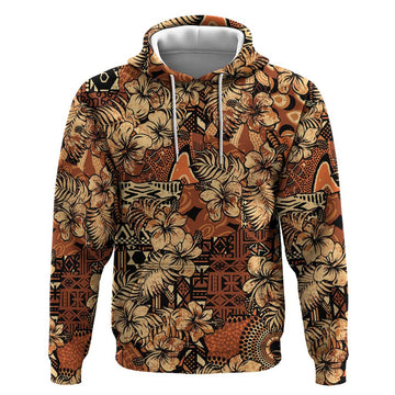 Hibiscus Mix African Pattern Hoodie LT15