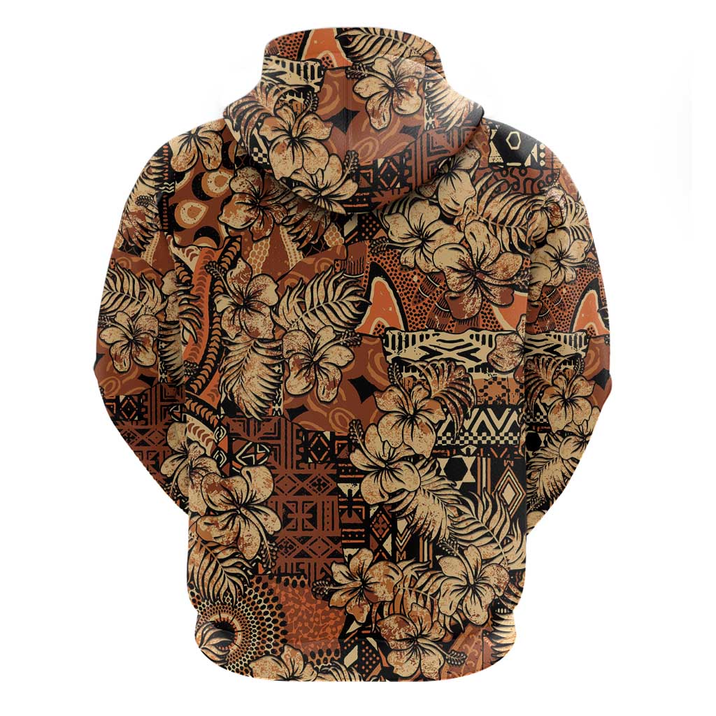 Hibiscus Mix African Pattern Hoodie LT15
