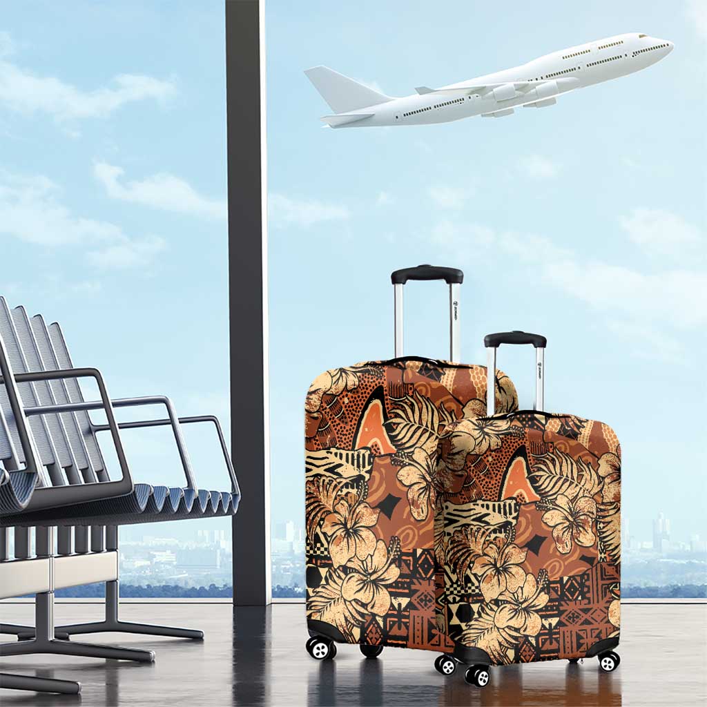 Hibiscus Mix African Pattern Luggage Cover LT15
