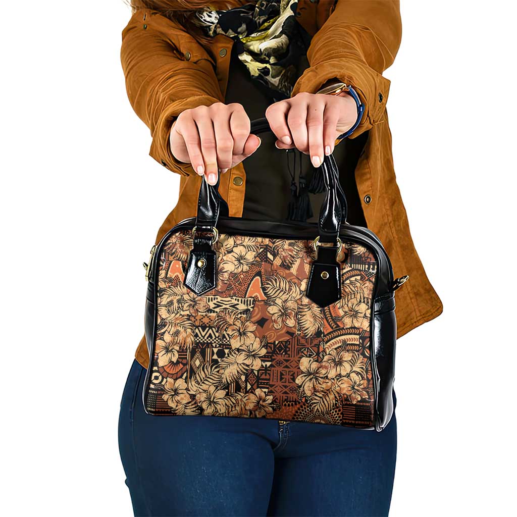 Hibiscus Mix African Pattern Shoulder Handbag LT15