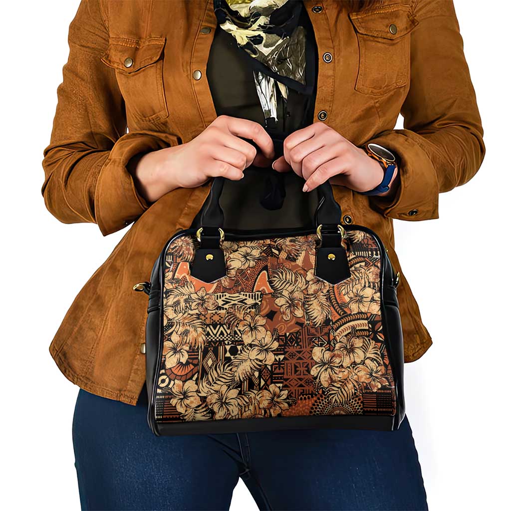 Hibiscus Mix African Pattern Shoulder Handbag LT15