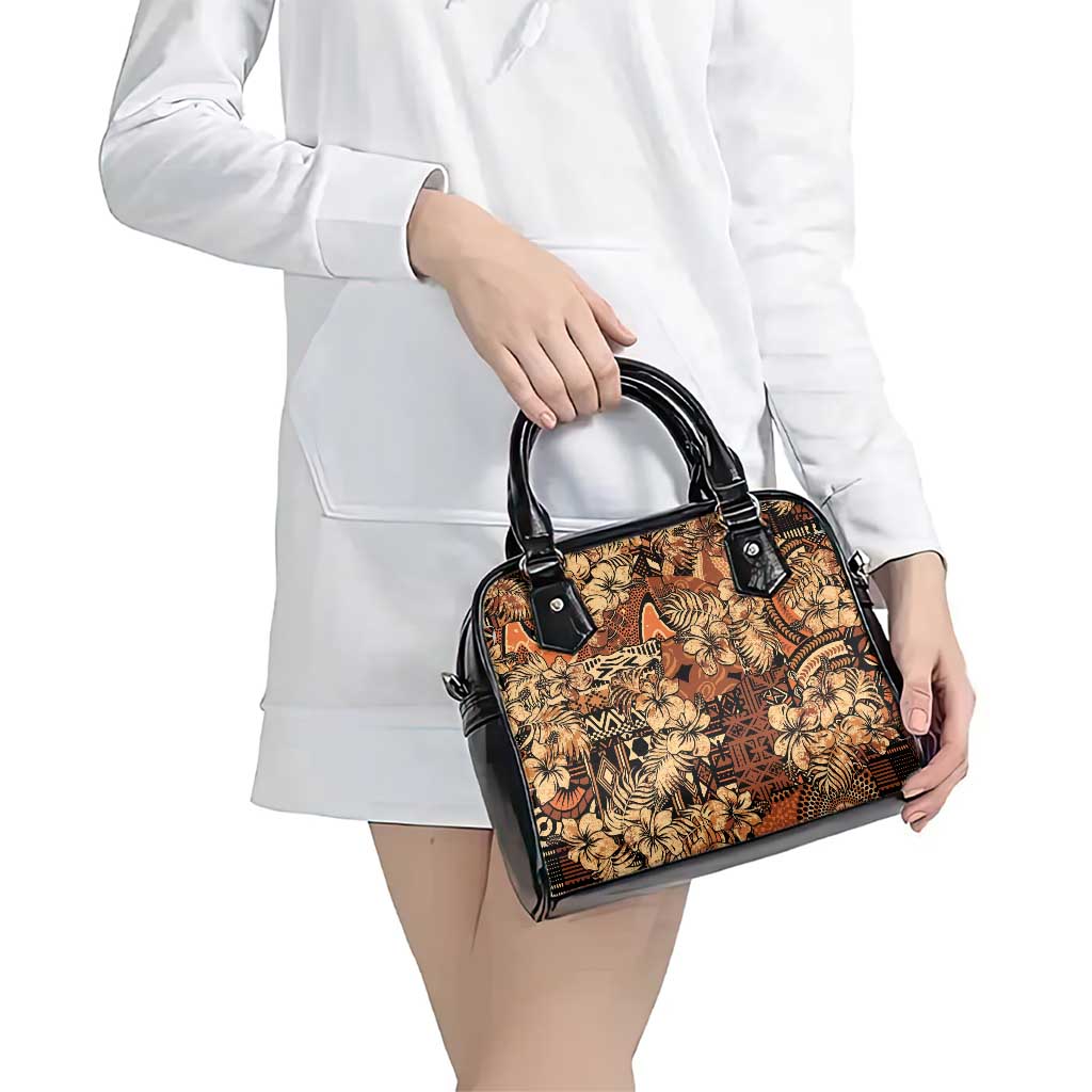 Hibiscus Mix African Pattern Shoulder Handbag LT15