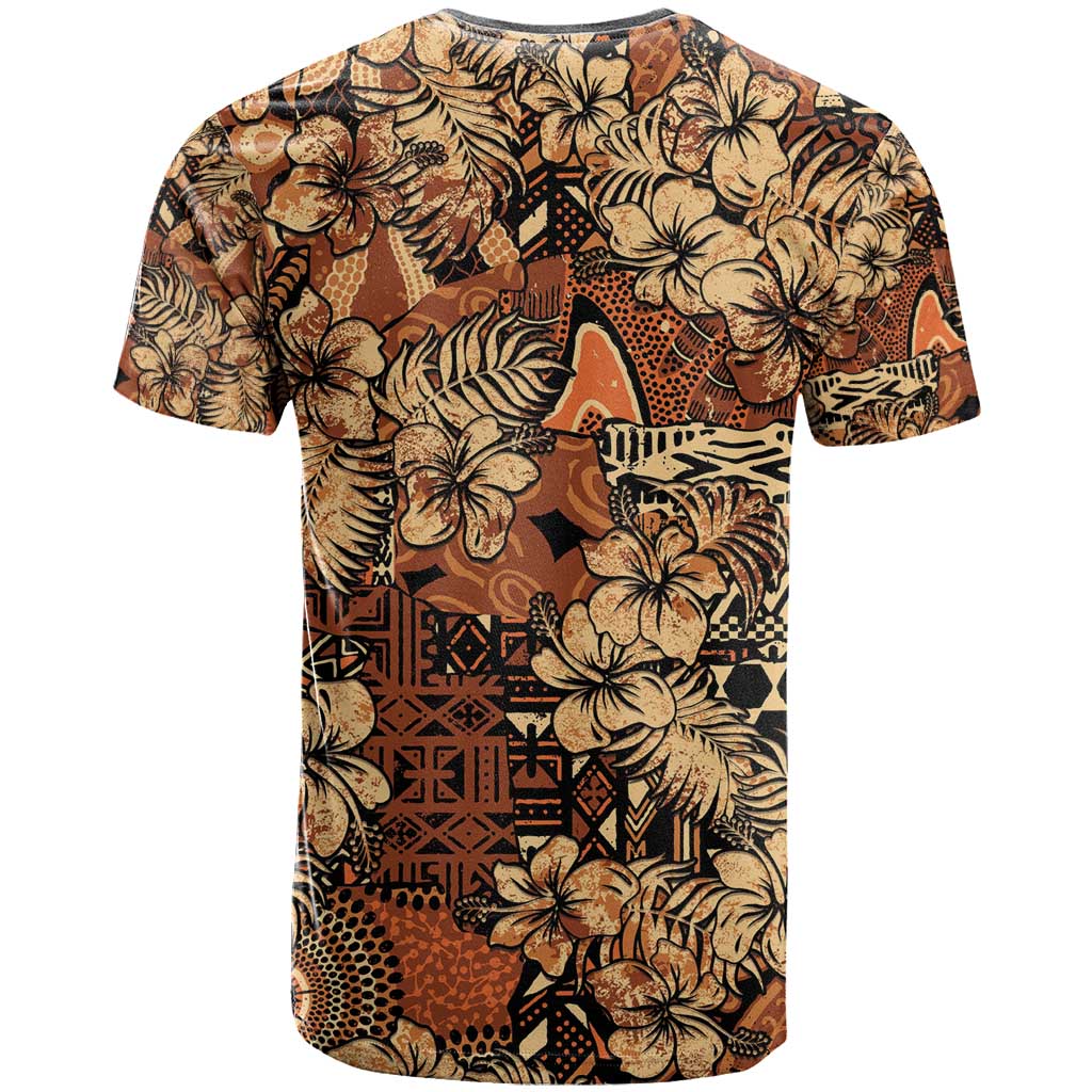 Afro Hibiscus Tropical T shirt African Pattern LT15