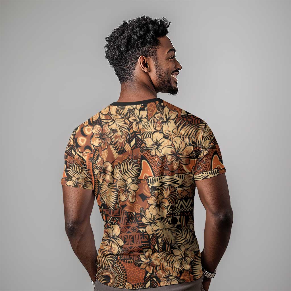 Afro Hibiscus Tropical T shirt African Pattern LT15
