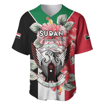 Personalized Afro Sudan Baseball Jersey Happy Independence Day LT15