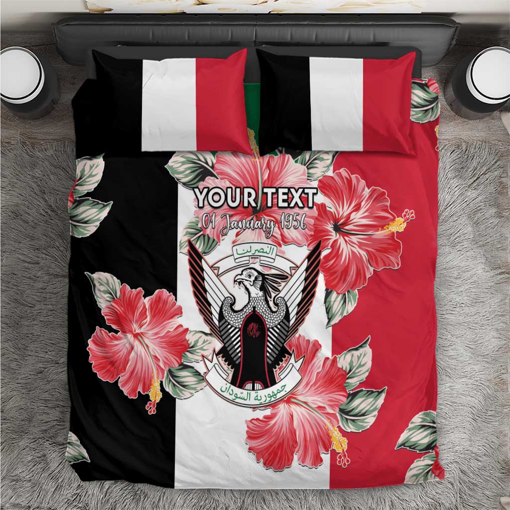 Personalized Afro Sudan Bedding Set Happy Independence Day LT15