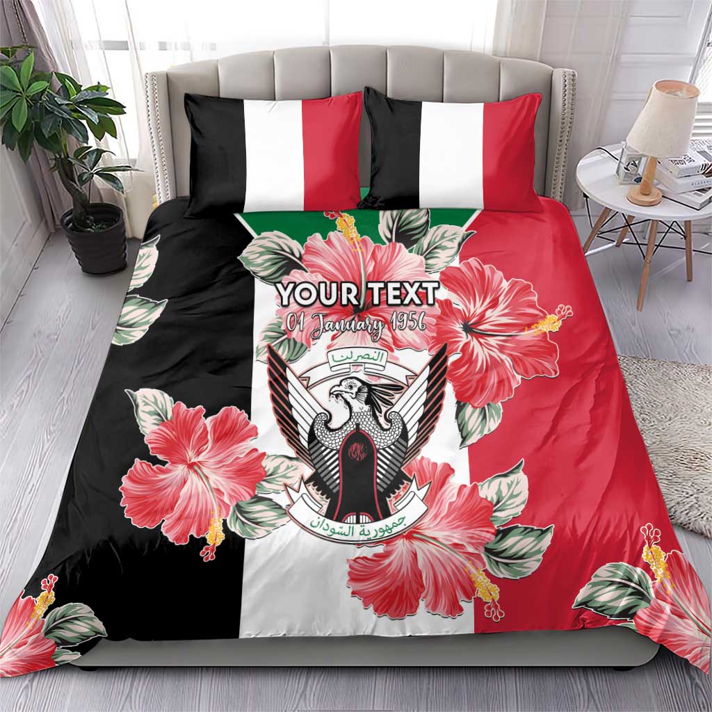 Personalized Afro Sudan Bedding Set Happy Independence Day LT15