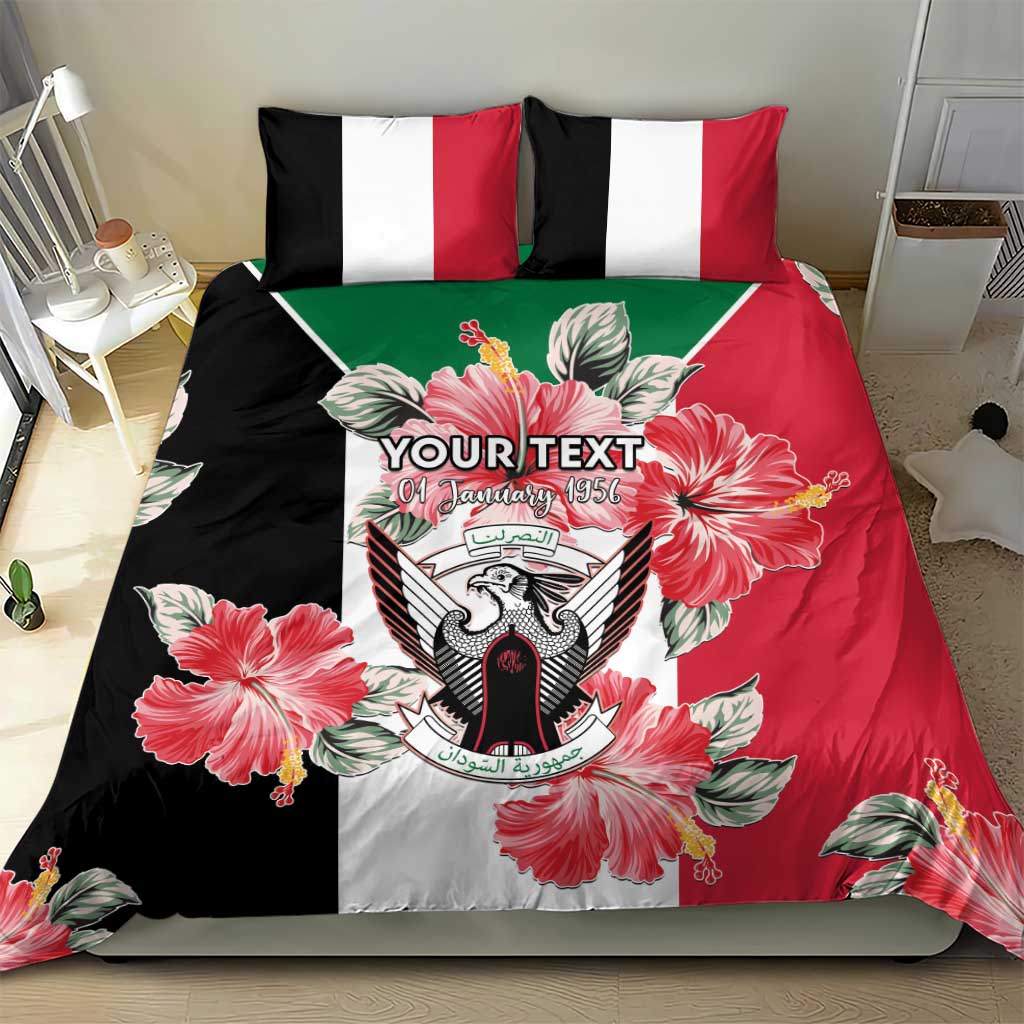 Personalized Afro Sudan Bedding Set Happy Independence Day LT15