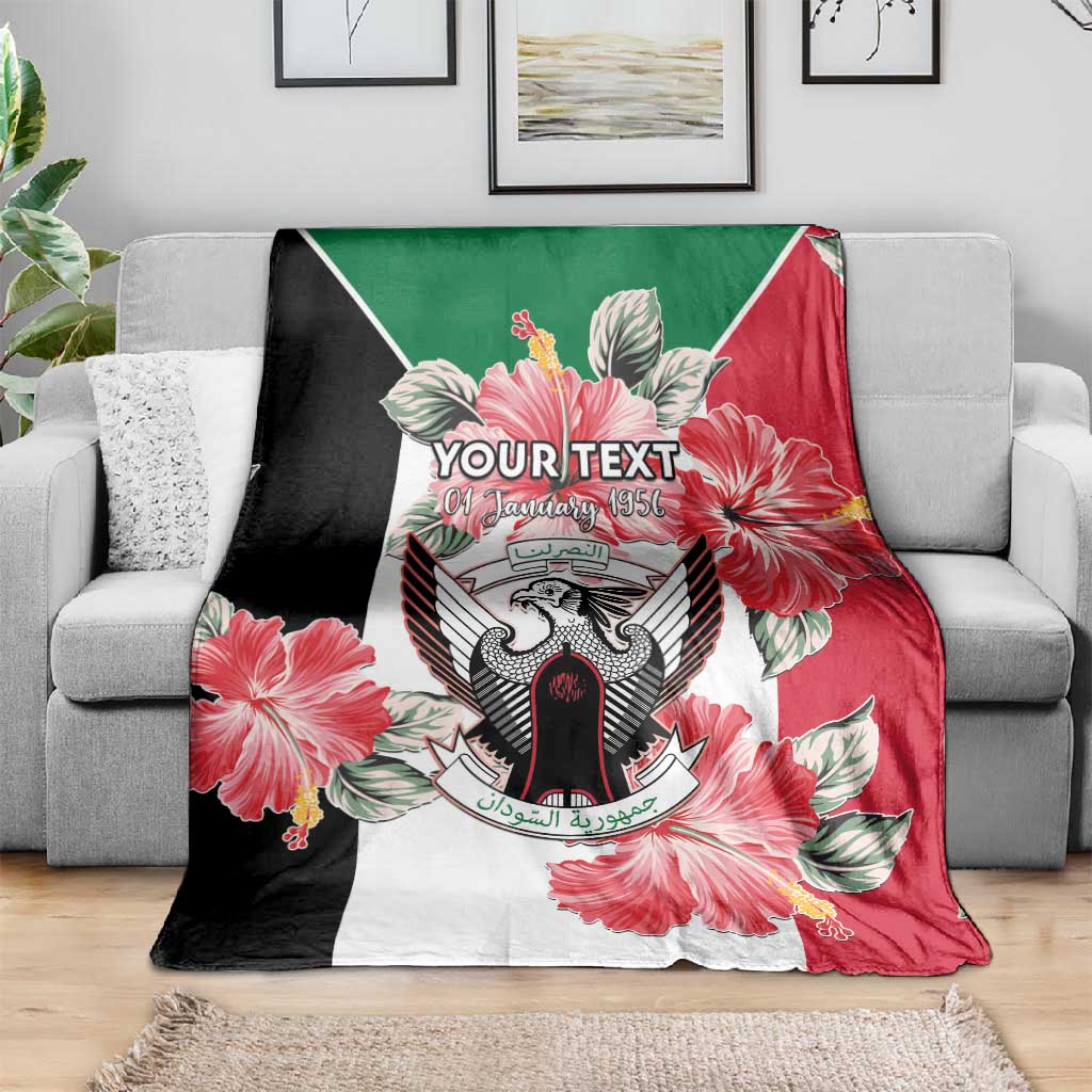 Personalized Afro Sudan Blanket Happy Independence Day LT15