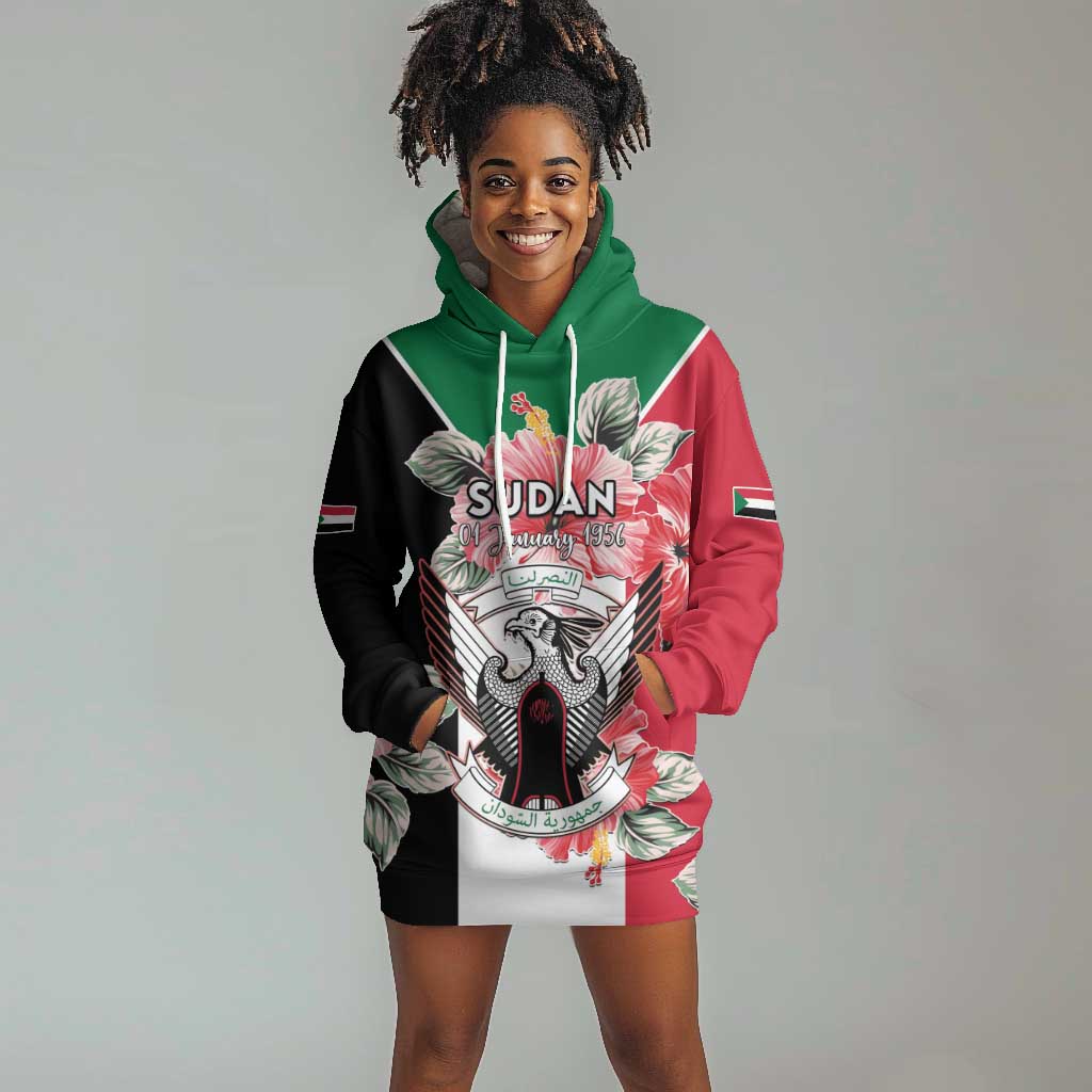 Personalized Afro Sudan Hoodie Dress Happy Independence Day LT15