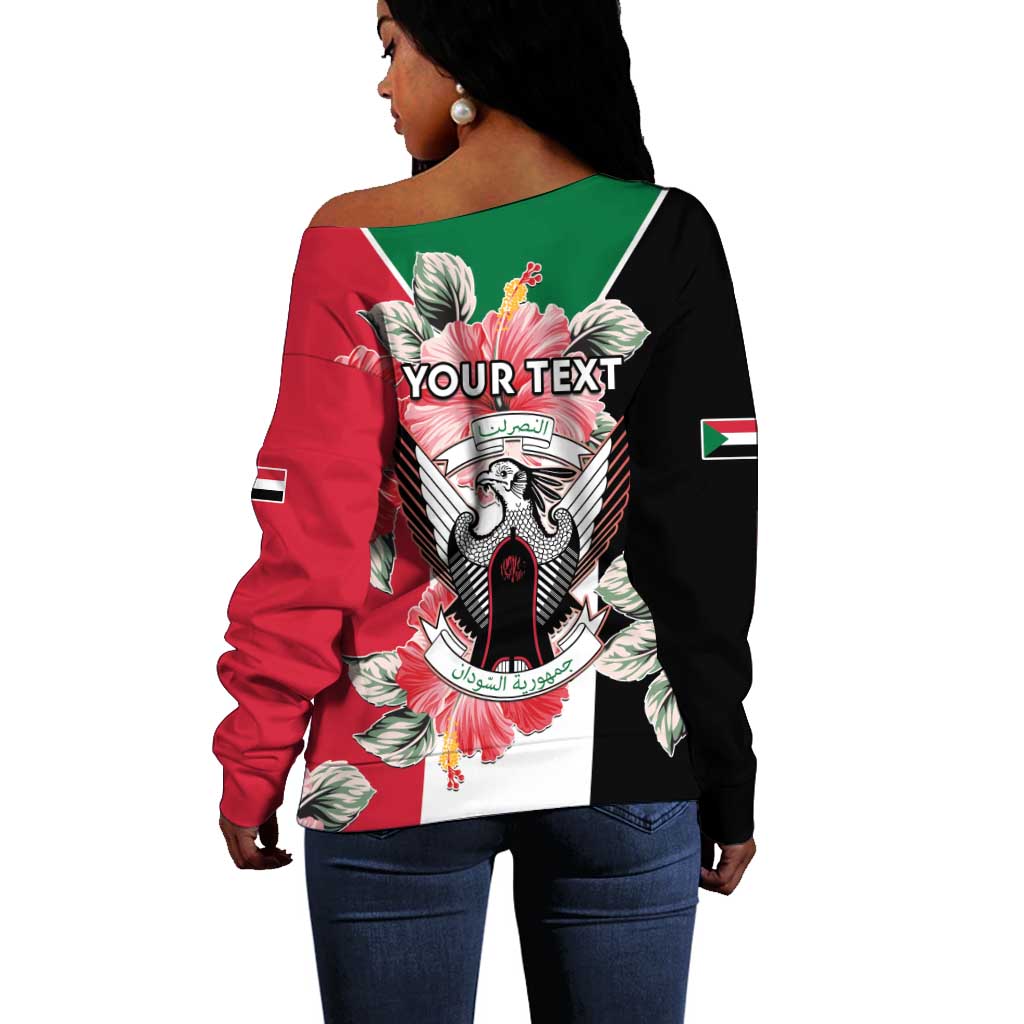 Personalized Afro Sudan Off Shoulder Sweater Happy Independence Day LT15