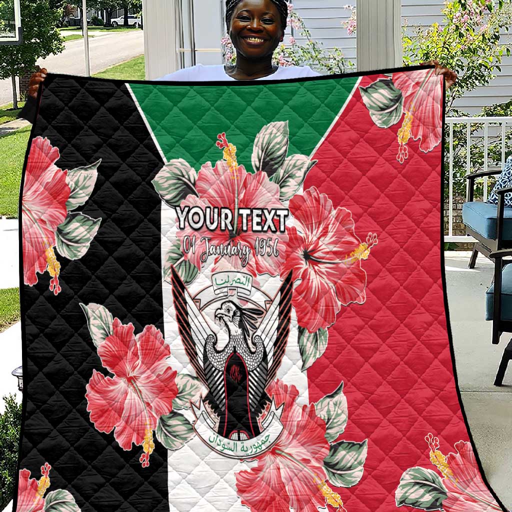 Personalized Afro Sudan Quilt Happy Independence Day LT15
