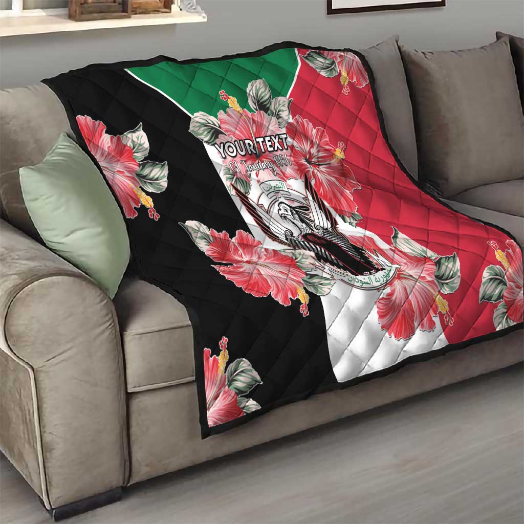 Personalized Afro Sudan Quilt Happy Independence Day LT15