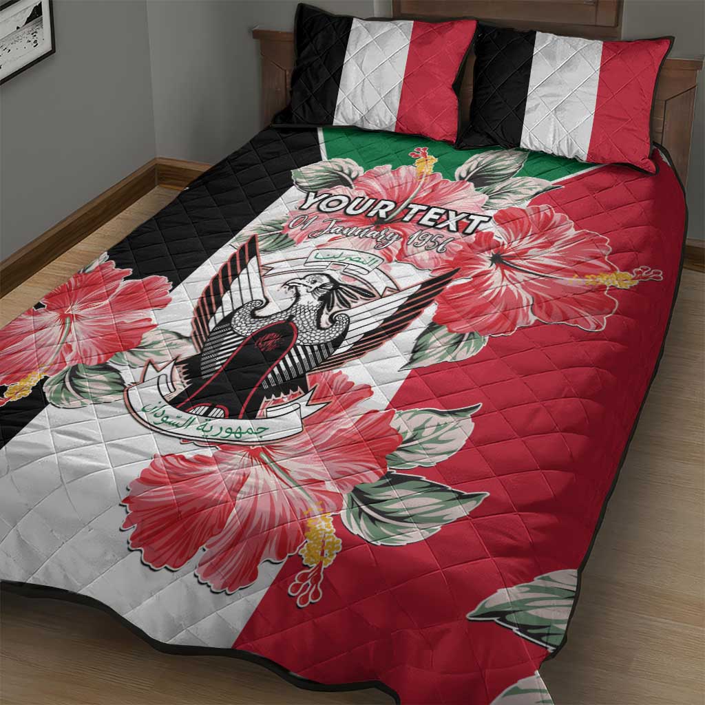 Personalized Afro Sudan Quilt Bed Set Happy Independence Day LT15