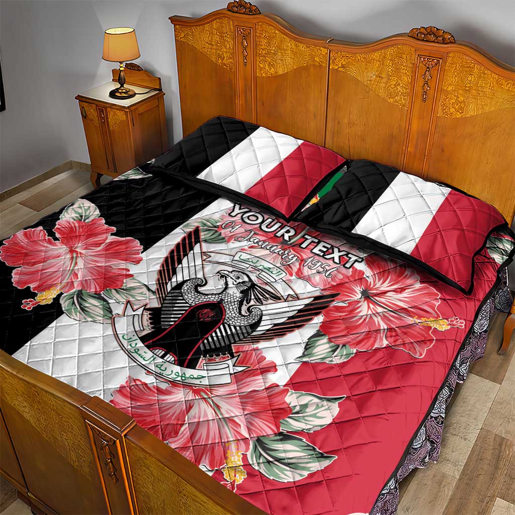 Personalized Afro Sudan Quilt Bed Set Happy Independence Day LT15