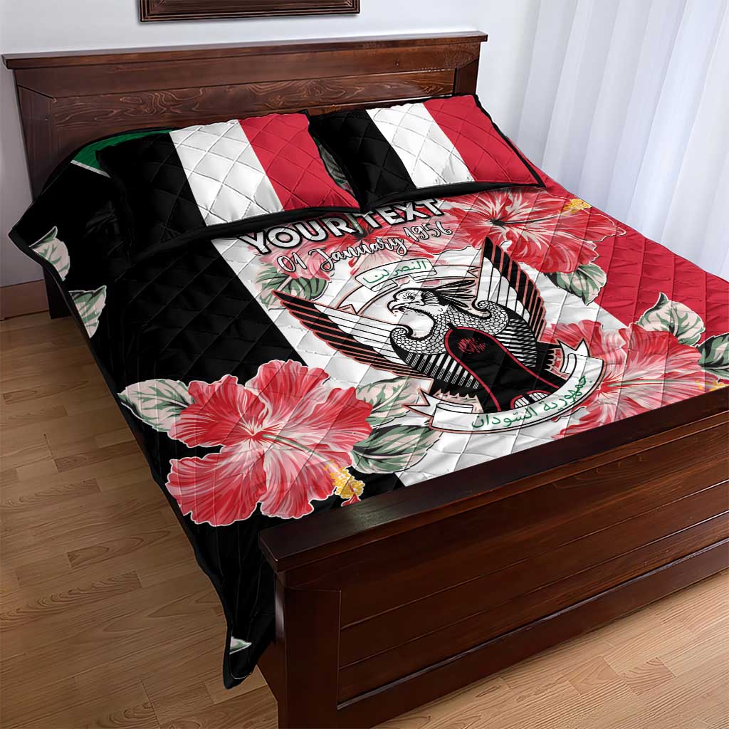 Personalized Afro Sudan Quilt Bed Set Happy Independence Day LT15