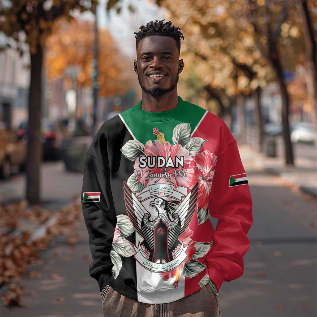 Personalized Afro Sudan Sweatshirt Happy Independence Day LT15