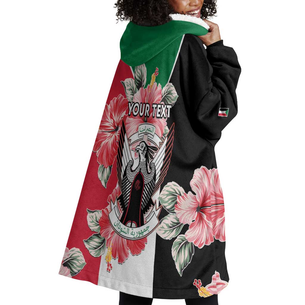 Personalized Afro Sudan Wearable Blanket Hoodie Happy Independence Day LT15