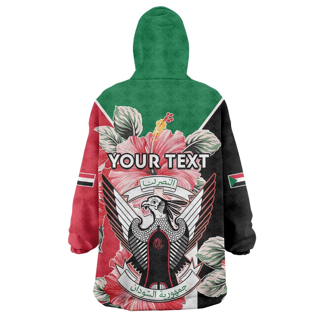 Personalized Afro Sudan Wearable Blanket Hoodie Happy Independence Day LT15