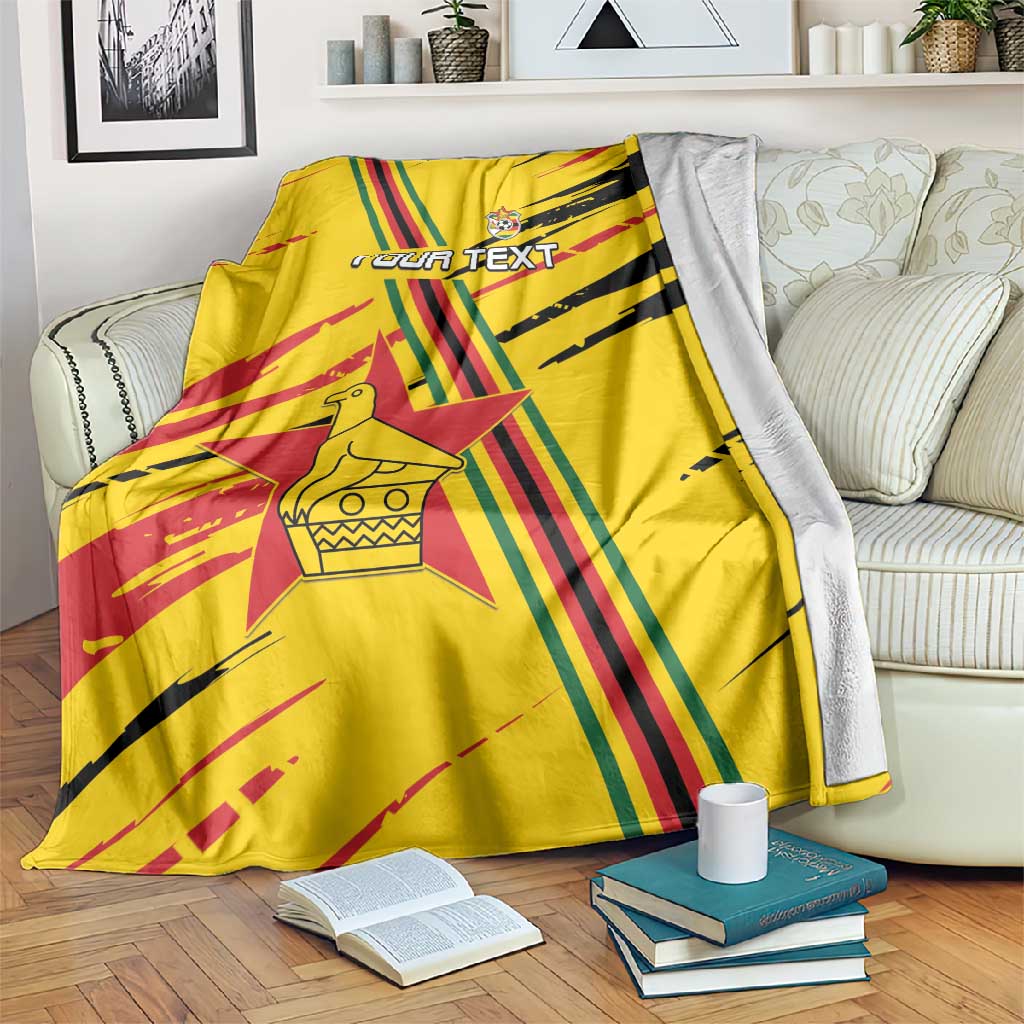 Custom Zimbabwe Football Blanket Grunge Style LT15