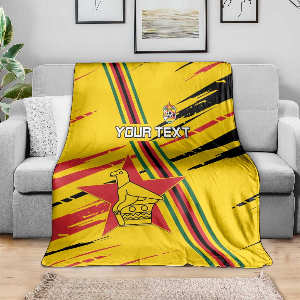 Custom Zimbabwe Football Blanket Grunge Style LT15