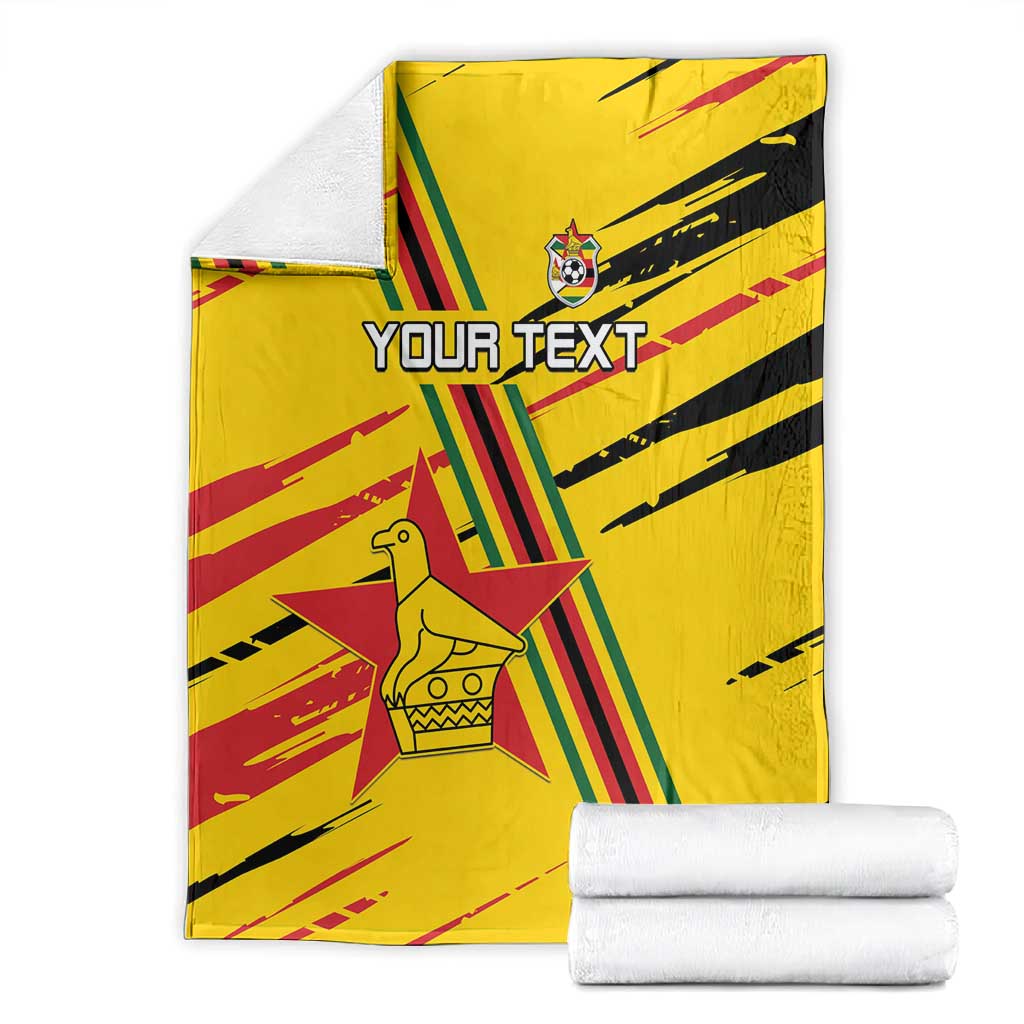 Custom Zimbabwe Football Blanket Grunge Style LT15